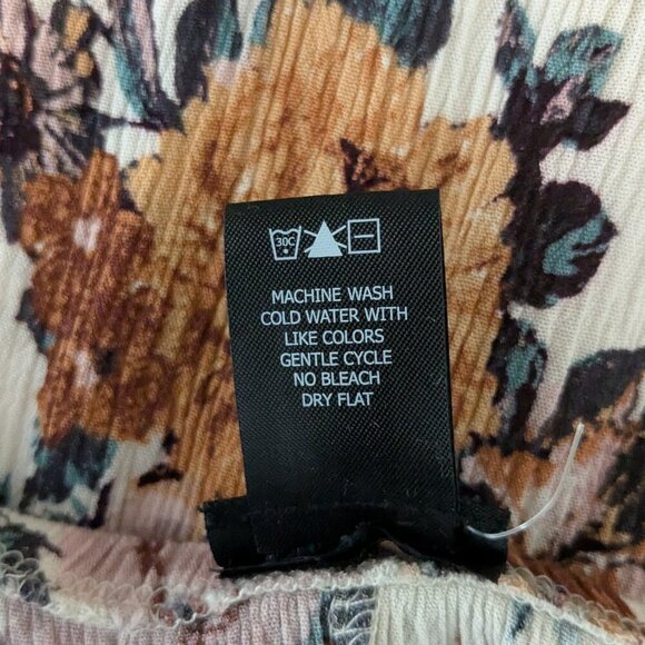 RUE 21 Beige/Yellow Gold, Short Sleeve Boho Peasant Straight Mini Dress; Size S - Picture 5 of 5